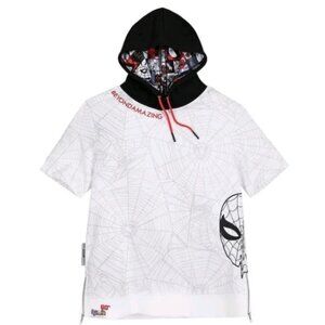 L💥Spider-Man 60th Anniversary Hooded White T-Shirt Vest by Ashley Eckstein